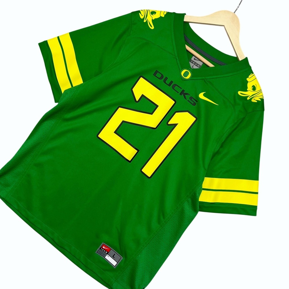 Nike  Oregon Ducks Football Jersey Team Issued 21 Mens L NCAA Football NCAA
